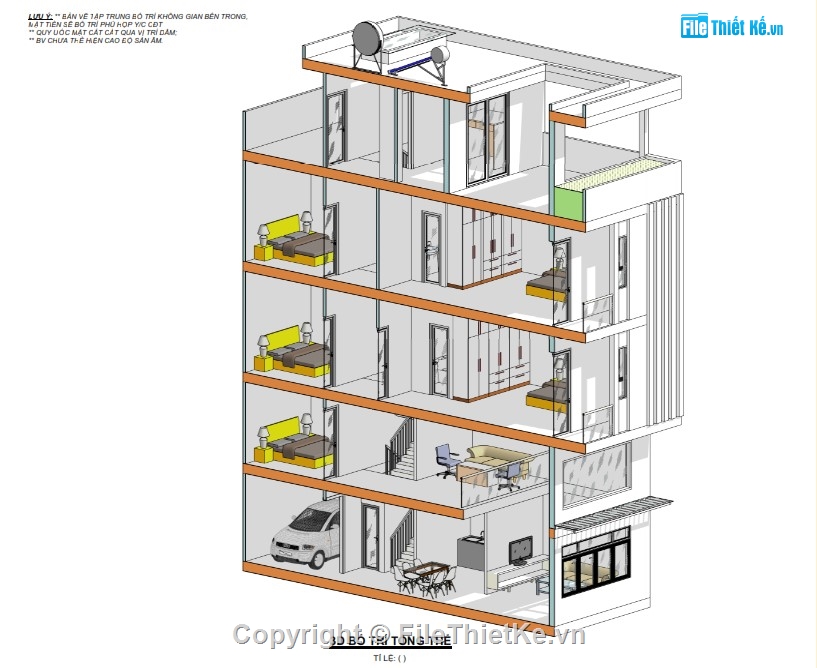 nhà phố 4 tầng,revit nhà phố 4 tầng,nhà phố 4 tầng 2 mặt tiền,file revit nhà phố 4 tầng