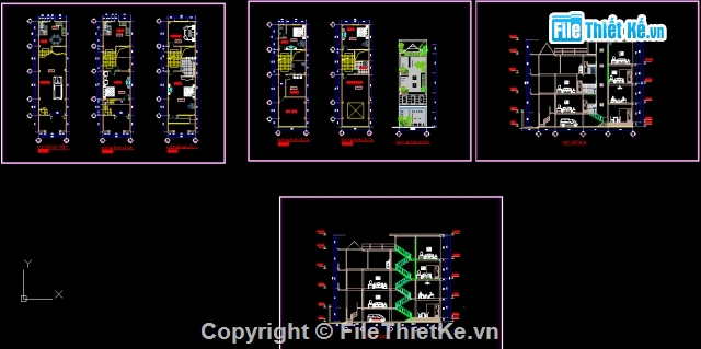 nhà phố 5 tầng,nhà phố 5 tầng 4x16m,Filethietke nhà phố 5 tầng,Filethiếtkế 4x16m