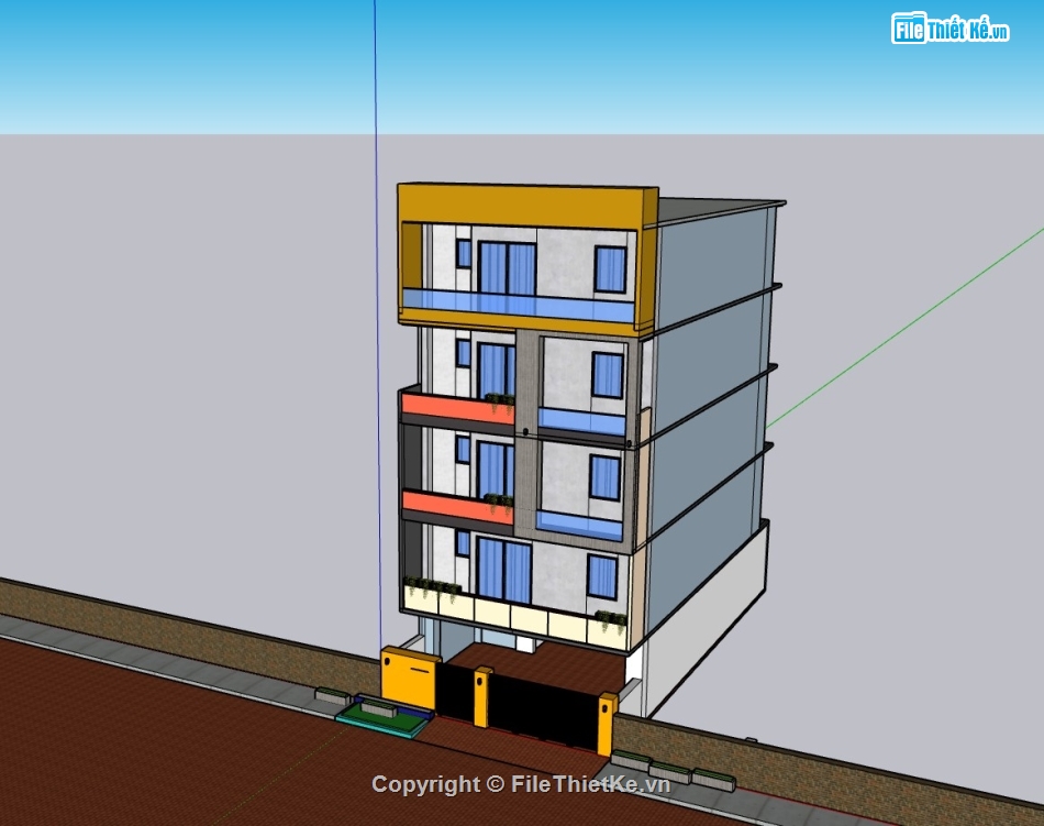 nhà phố 5 tầng,su nhà phố,bản vẽ nhà phố 5 tầng