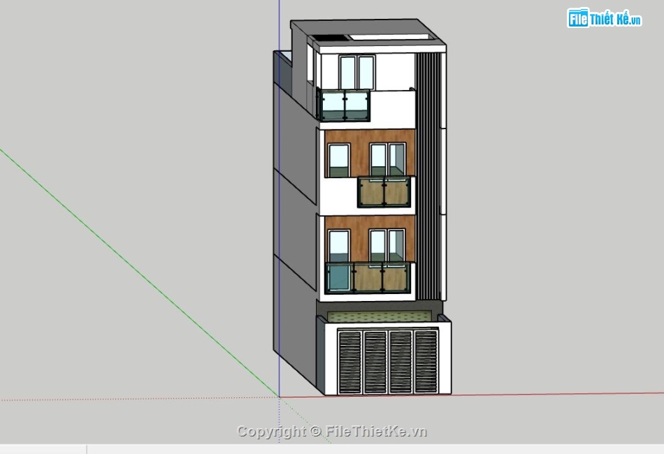 file su nhà phố,file sketchup nhà phố,su nhà phố