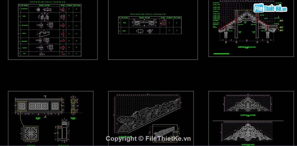 mẫu chùa,chi tiết mái,chùa,file cad chùa đẹp,bản vẽ chi tiết chùa,mẫu nhà tiền tế chi tiết