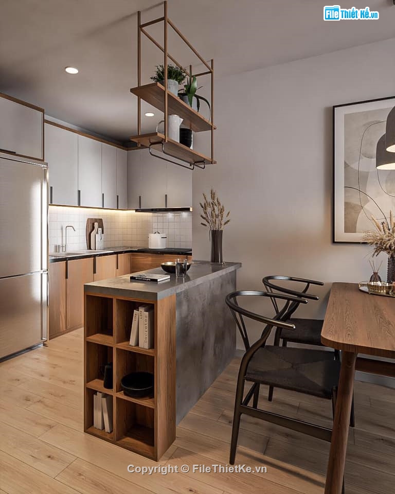 sketchup nội thất căn hộ,nội thất căn hộ,3d nội thất căn hộ cao cấp,file sketchup nội thất căn hộ