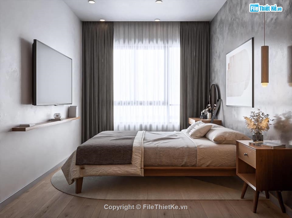 sketchup nội thất căn hộ,nội thất căn hộ,3d nội thất căn hộ cao cấp,file sketchup nội thất căn hộ