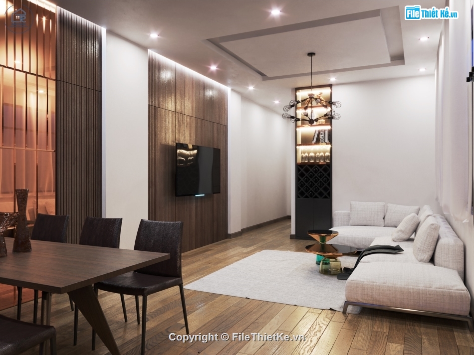 căn hộ cao cấp,sketchup nội thất căn hộ,nội thất căn hộ,model su căn hộ