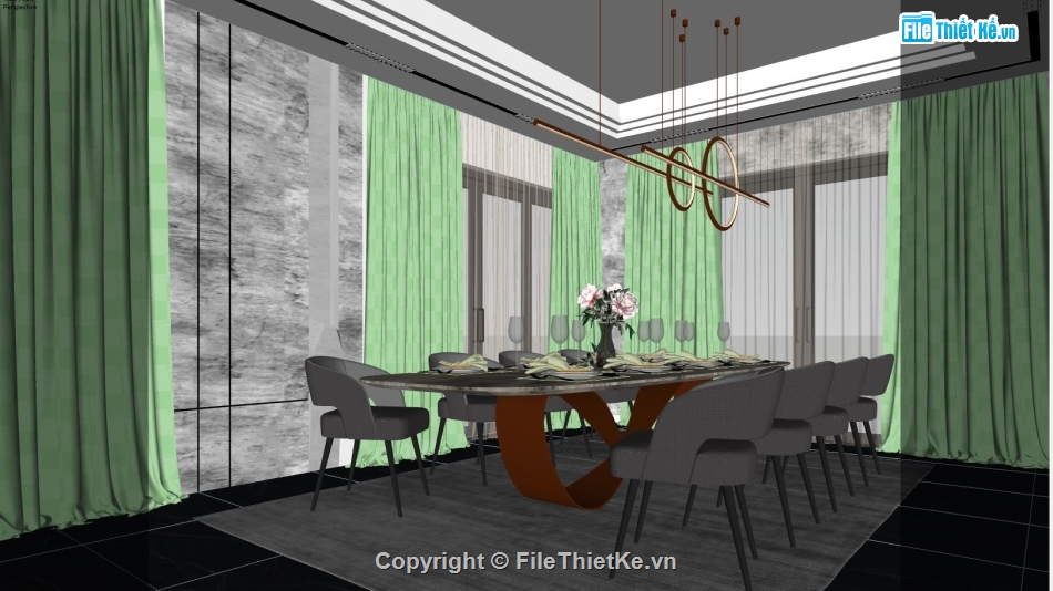 Mẫu nội thất phòng khách,Mẫu su nội thất phòng khách,sketchup nội thất phòng ăn,file sketchup nội thất phòng khách