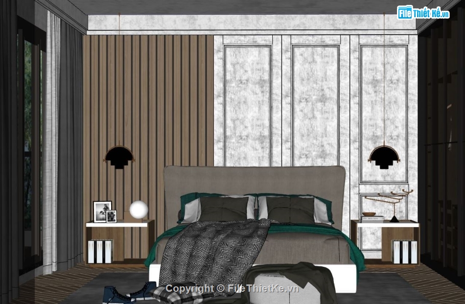 nội thất phòng ngủ,sketchup nội thất,Mẫu nội thất phòng ngủ,phòng ngủ sketchup,sketchup nội thất phòng ngủ