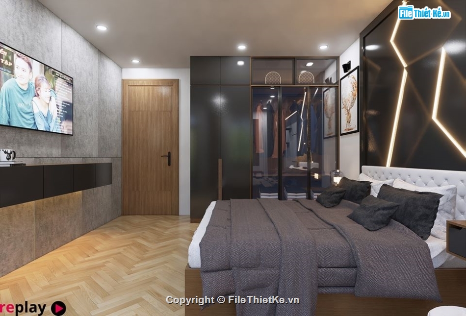 Mẫu nội thất phòng ngủ,nội thất phòng ngủ,file su phòng ngủ,sketchup phòng ngủ
