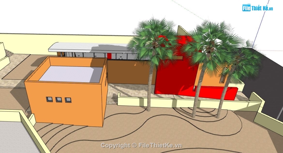 thư viện sketchup,phòng thư viện file su,file su nội thất