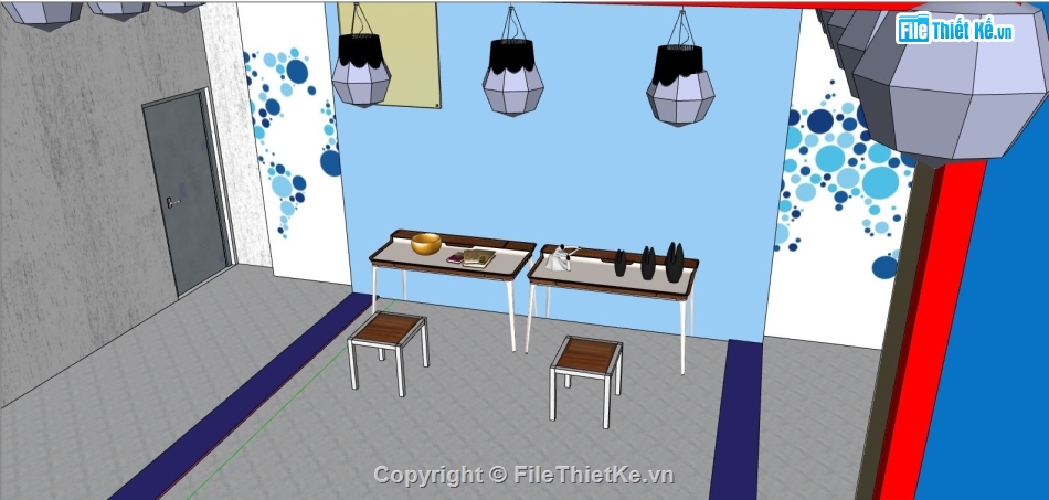 phòng đẹp file sketchup,file sketchup phòng học,phòng học sketchup