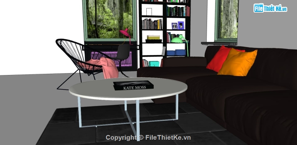 sketchup phòng khách,file sketchup phòng khách,file sketchup phòng ngủ,Model sketchup phòng khách