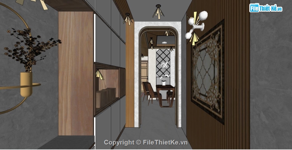 file sketchup phòng khách,sketchup phòng khách,phòng khách bếp,phòng bếp sketchup