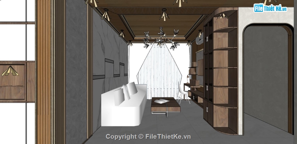 file sketchup phòng khách,sketchup phòng khách,phòng khách bếp,phòng bếp sketchup