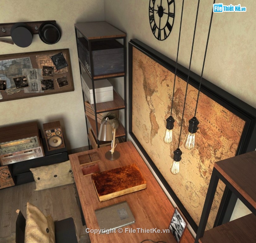 phòng làm việc,phòng làm việc sketchup,mẫu phòng đẹp,mẫu sketchup phòng làm việc
