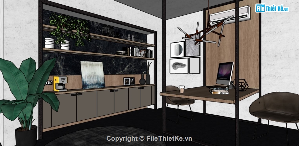 mẫu phòng đẹp,phòng làm việc,phòng đẹp file sketchup