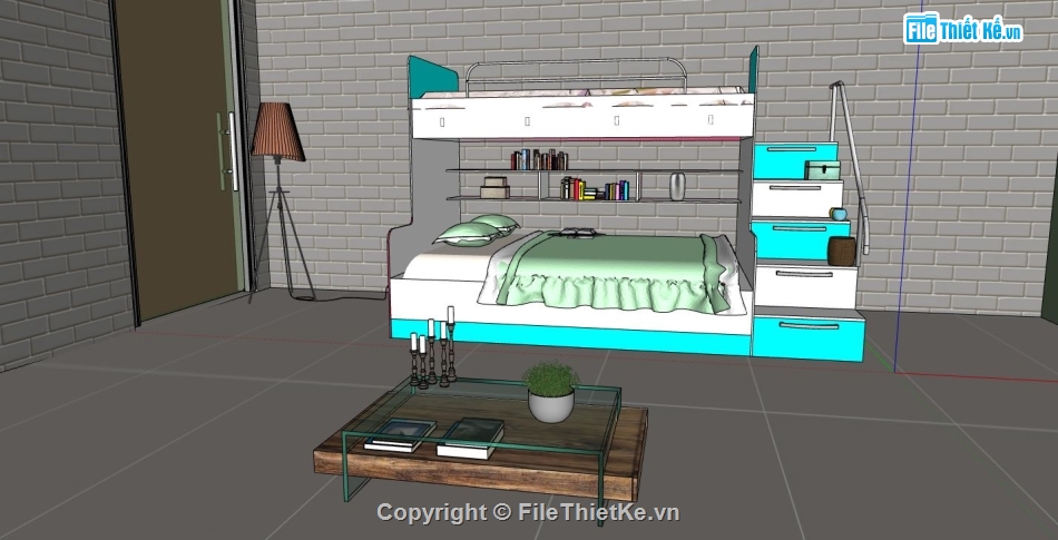 file sketchup phòng ngủ,sketchup phòng ngủ đẹp,phòng ngủ sketchup