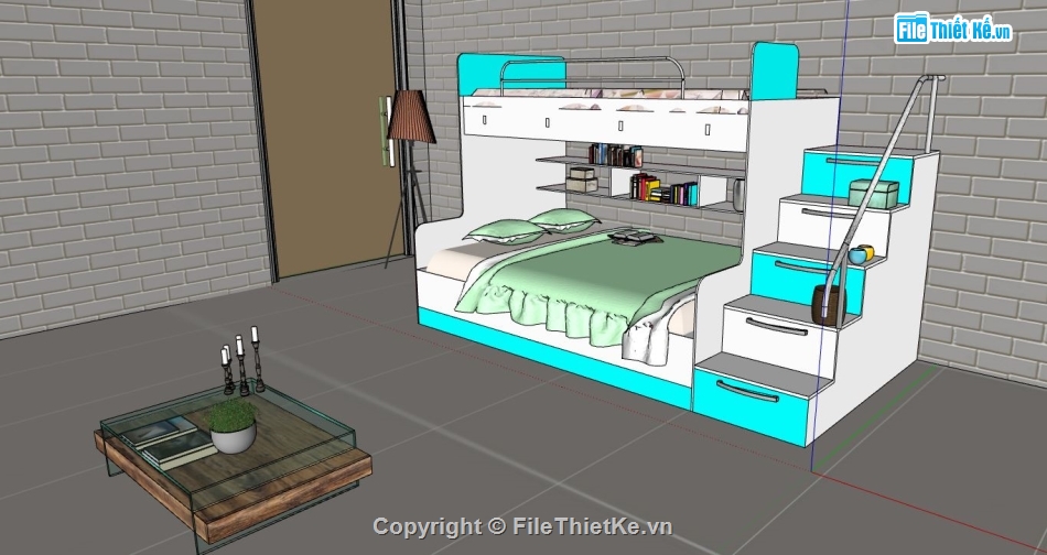 file sketchup phòng ngủ,sketchup phòng ngủ đẹp,phòng ngủ sketchup