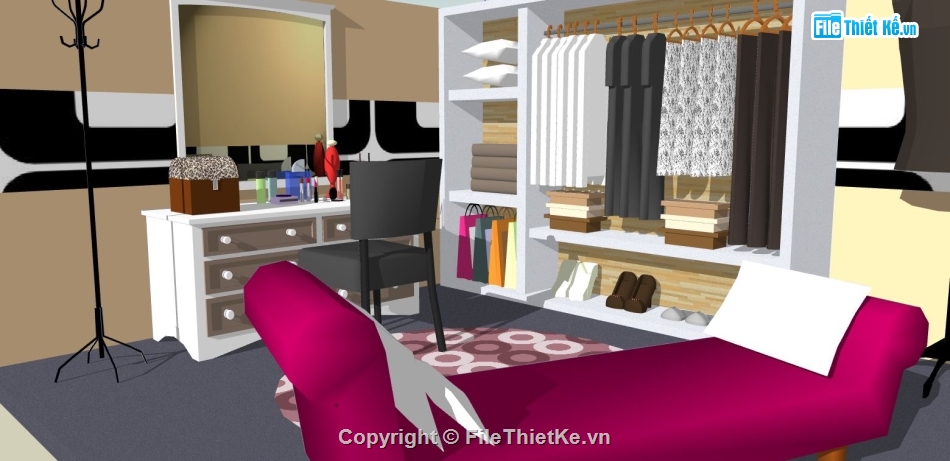 file sketchup phòng ngủ,sketchup phòng ngủ đẹp,phòng ngủ sketchup