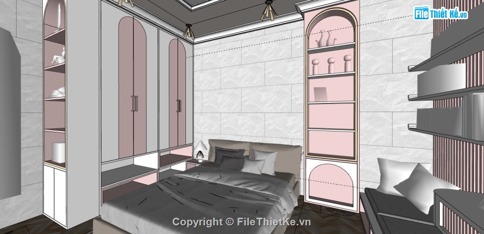 su phòng ngủ,file su phòng ngủ,sketchup phòng ngủ