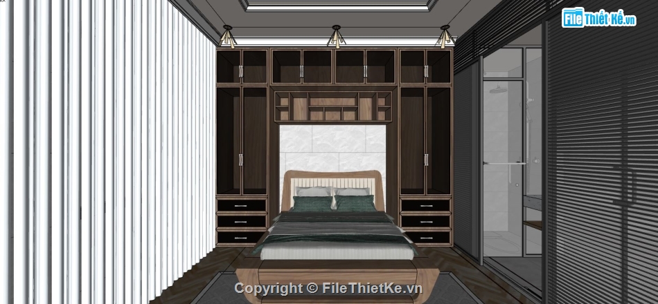 su phòng ngủ,file su phòng ngủ,sketchup phòng ngủ