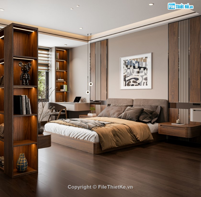 mẫu phòng đẹp,file sketchup phòng ngủ,mẫu phòng ngủ