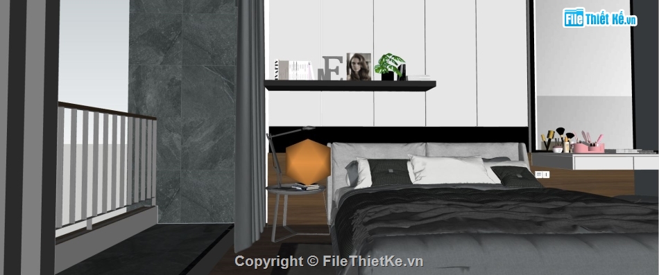 phòng ngủ sketchup,model phòng ngủ hiện đại,sketchup phòng khách hiện đại,phòng ngủ hiện đại su
