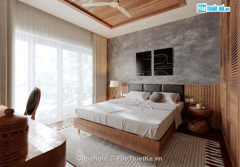 file sketchup phòng ngủ,phòng ngủ sketchup,3d su phòng ngủ