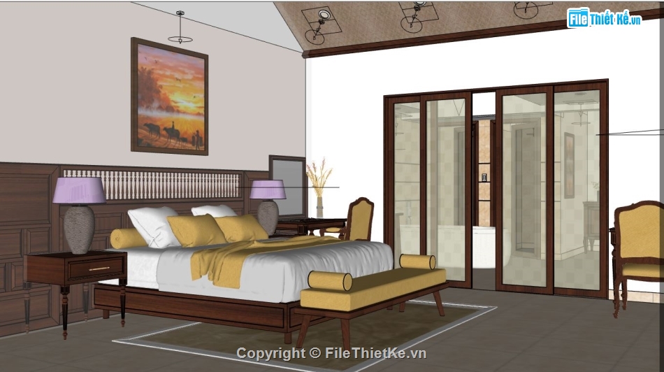 3d sketchup phòng ngủ,3d phòng ngủ,3d su phòng ngủ,sketchup phòng ngủ