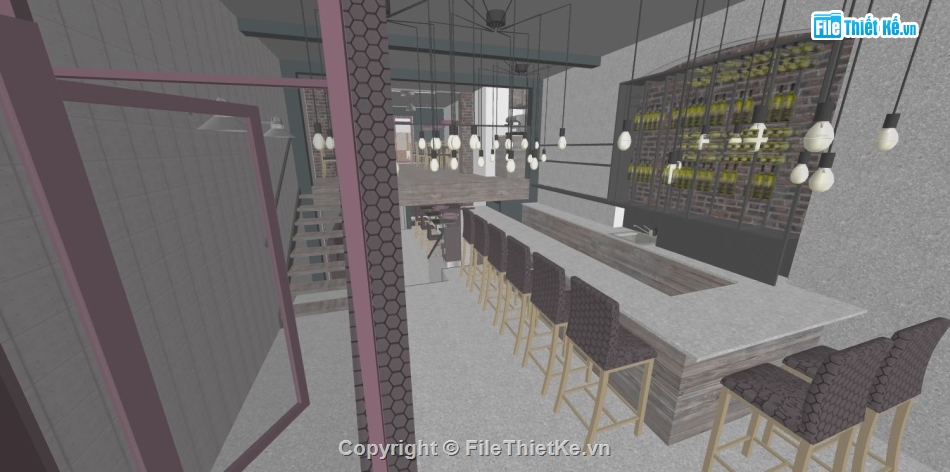 sketchup quán cafe,quán cafe sketchup,cafe sketchup