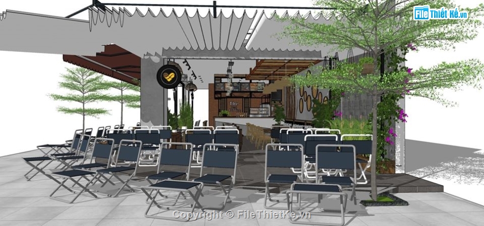 quán cafe file sketchup,sketchup quán cafe,cafe sketchup,quán cafe sketchup