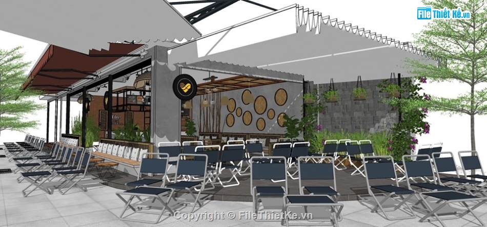 quán cafe file sketchup,sketchup quán cafe,cafe sketchup,quán cafe sketchup