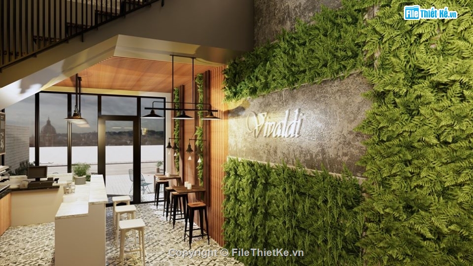 quán cafe file sketchup,mẫu thiết kế quán cafe,model su quán cafe,quán cafe sketchup