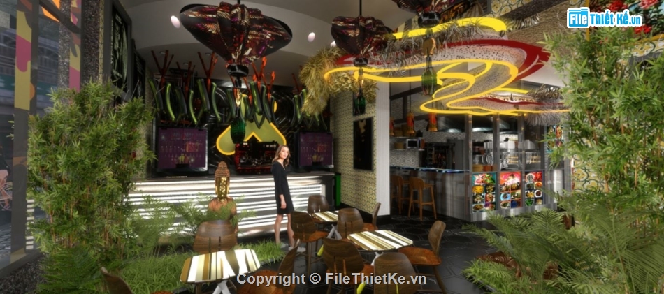 su quán cafe,mẫu quán cafe,model su quầy bar