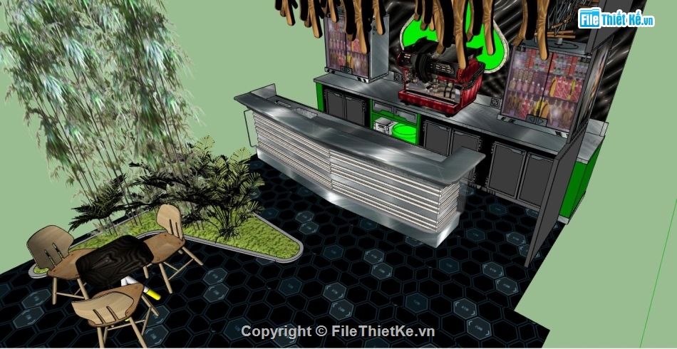 su quán cafe,mẫu quán cafe,model su quầy bar