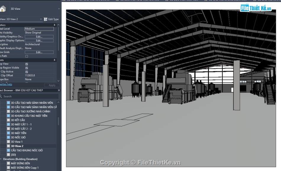 revit nhà xưởng,revit nhà máy,revit xưởng,revit khu công nghiệp,revit kết cấu khung thép,xưởng công nghiệp