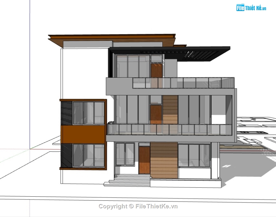 su biệt thự,sketchup biệt thự,su biệt thự 3 tầng,sketchup biệt thự 3 tầng,biệt thự 3 tầng