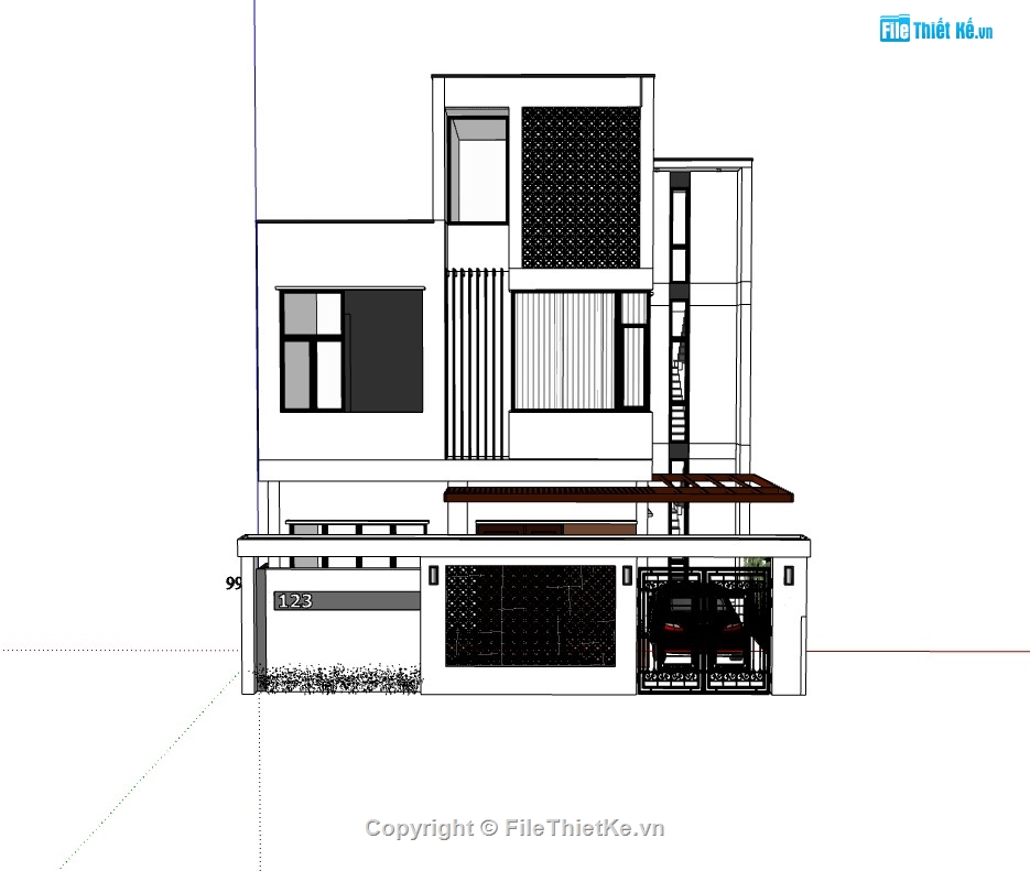 biệt thự 3 tầng,su biệt thự 3 tầng,sketchup biệt thự 3 tầng,su biệt thự,sketchup biệt thự