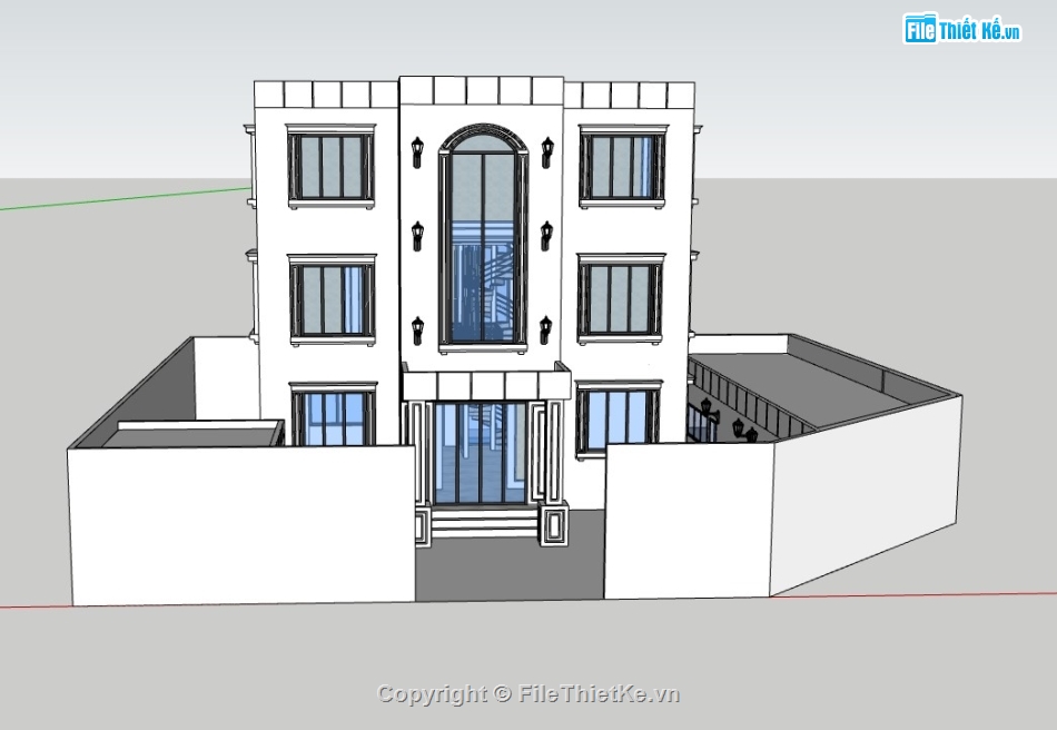 mẫu biệt thự,biệt thự 3 tầng,mẫu biệt thự sketchup,mẫu biệt thự 3 tầng,biệt thự cổ điển 3 tầng