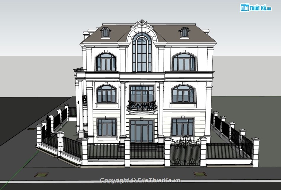 biệt thự 3 tầng,su biệt thự,sketchup biệt thự,su biệt thự 3 tầng,sketchup biệt thự 3 tầng