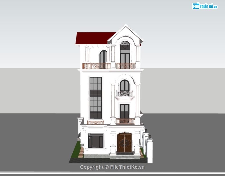 biệt thự 4 tầng,su biệt thự,sketchup biệt thự,su biệt thự 4 tầng,sketchup biệt thự 4 tầng