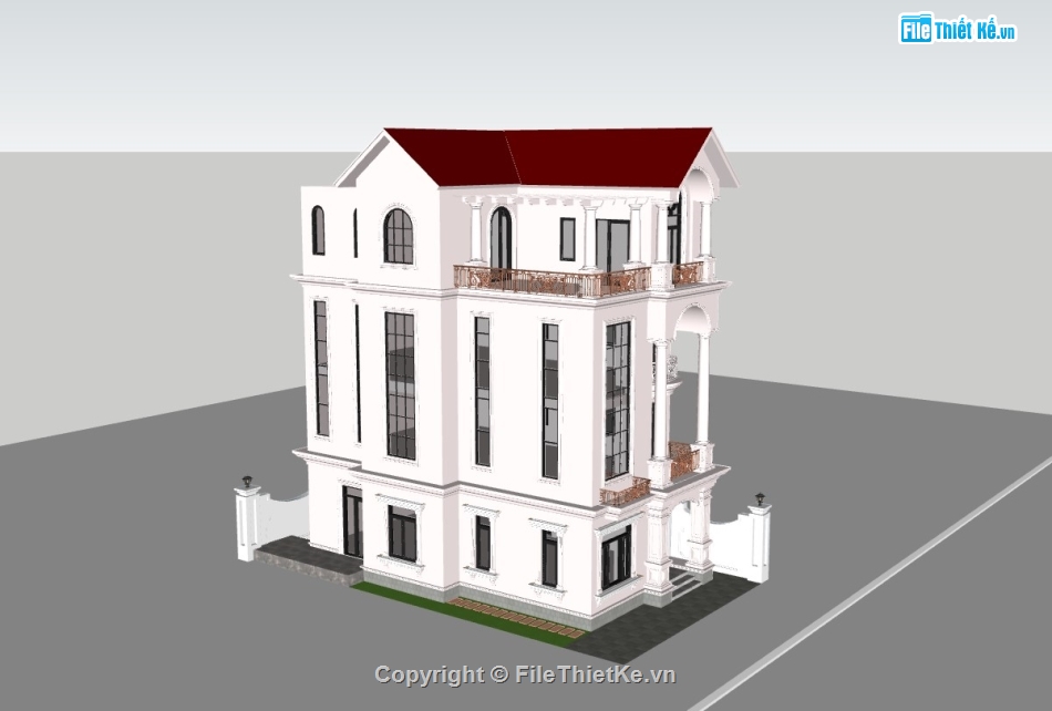 biệt thự 4 tầng,su biệt thự,sketchup biệt thự,su biệt thự 4 tầng,sketchup biệt thự 4 tầng