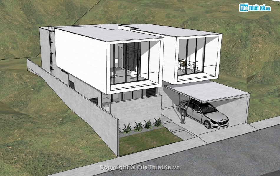 su biệt thự,biệt thự song lập,sketchup biệt thự,su biệt thự song lập,sketchup biệt thự song lập