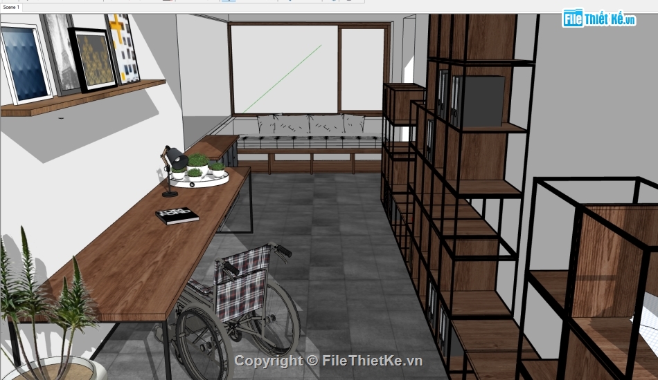 sketchup Phòng ngủ,3d sketchup phòng ngủ,Model 3d Phòng ngủ,model sketchup phòng ngủ