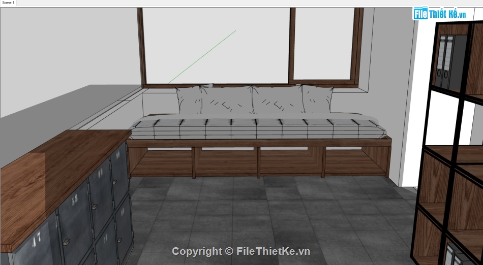 sketchup Phòng ngủ,3d sketchup phòng ngủ,Model 3d Phòng ngủ,model sketchup phòng ngủ