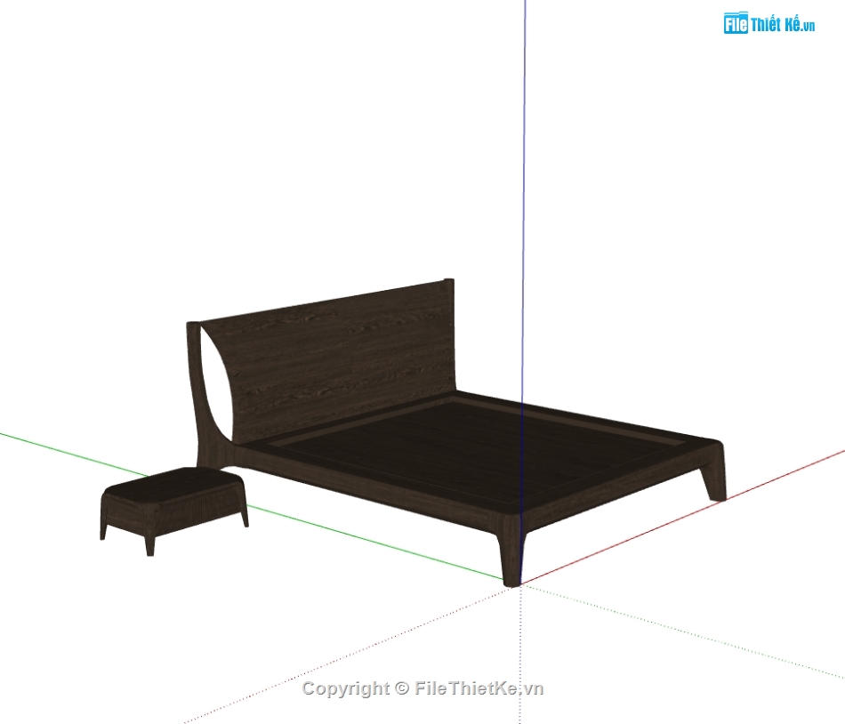 sketchup giường đồng gia,Mẫu giường bàn ghế,giường ngủ file sketchup,sketchup giường ngủ đồng gia