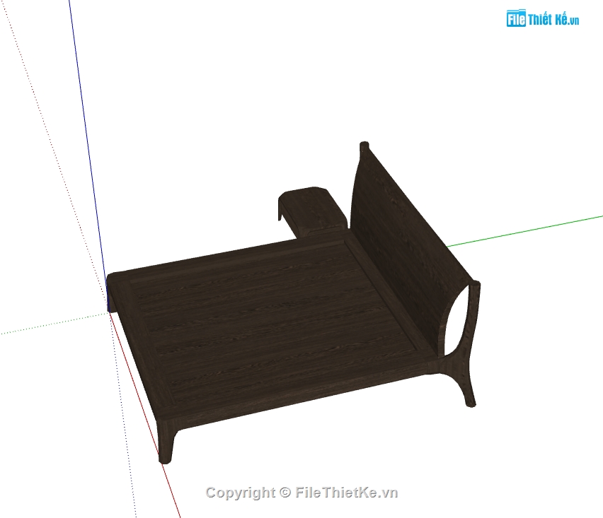 sketchup giường đồng gia,Mẫu giường bàn ghế,giường ngủ file sketchup,sketchup giường ngủ đồng gia