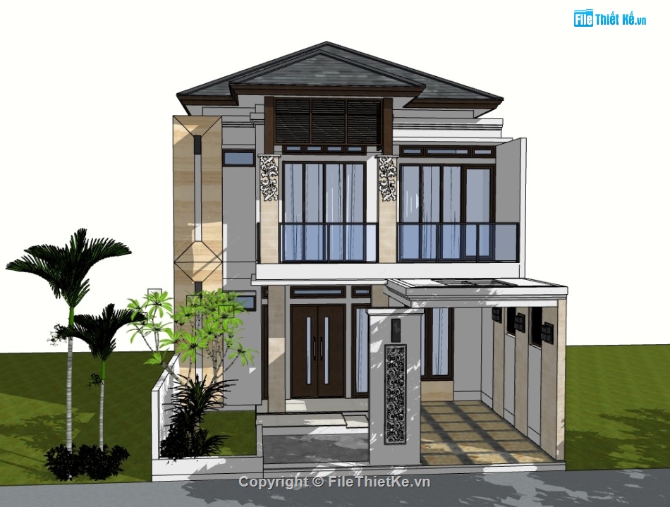 biệt thự 2 tầng,biệt thự sketchup,sketchup biệt thự,sketchup biệt thự 2 tầng,biệt thự  tầng,biệt thự  sketchup