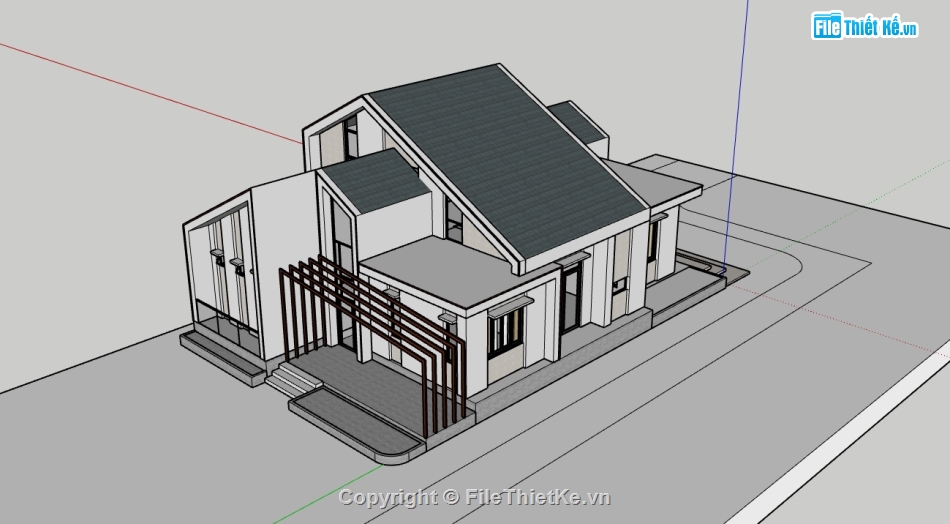 nhà cấp 4 hiện đại,nhà cấp 4 sketchup,nhà hiện đại,nhà cấp 4,sketchup nhà cấp 4,sketchup nhà cấp 4 hiện đại