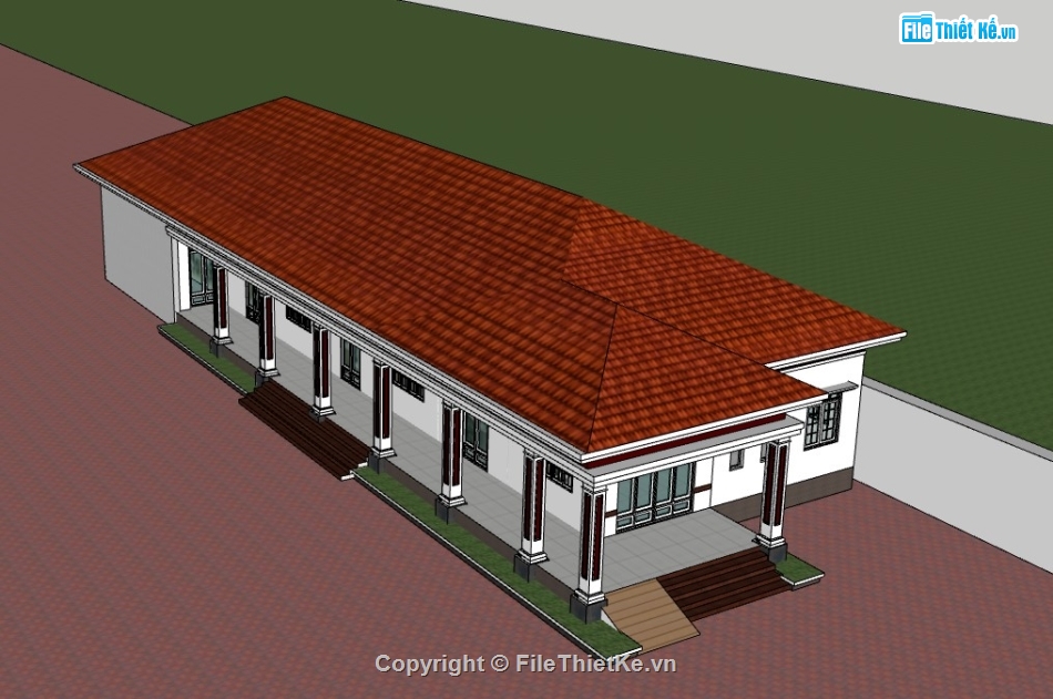 nhà cấp 4,nhà cấp 4 sketchup,sketchup nhà cấp 4,su nhà cấp 4