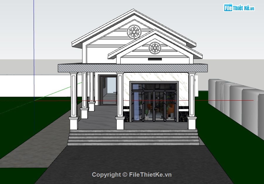nhà cấp 4,nhà cấp 4 sketchup,sketchup nhà cấp 4,su nhà cấp 4