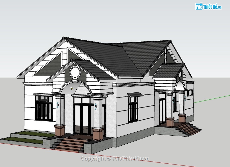 nhà cấp 4,su nhà cấp 4,sketchup nhà cấp 4,nhà cấp 4 sketchup